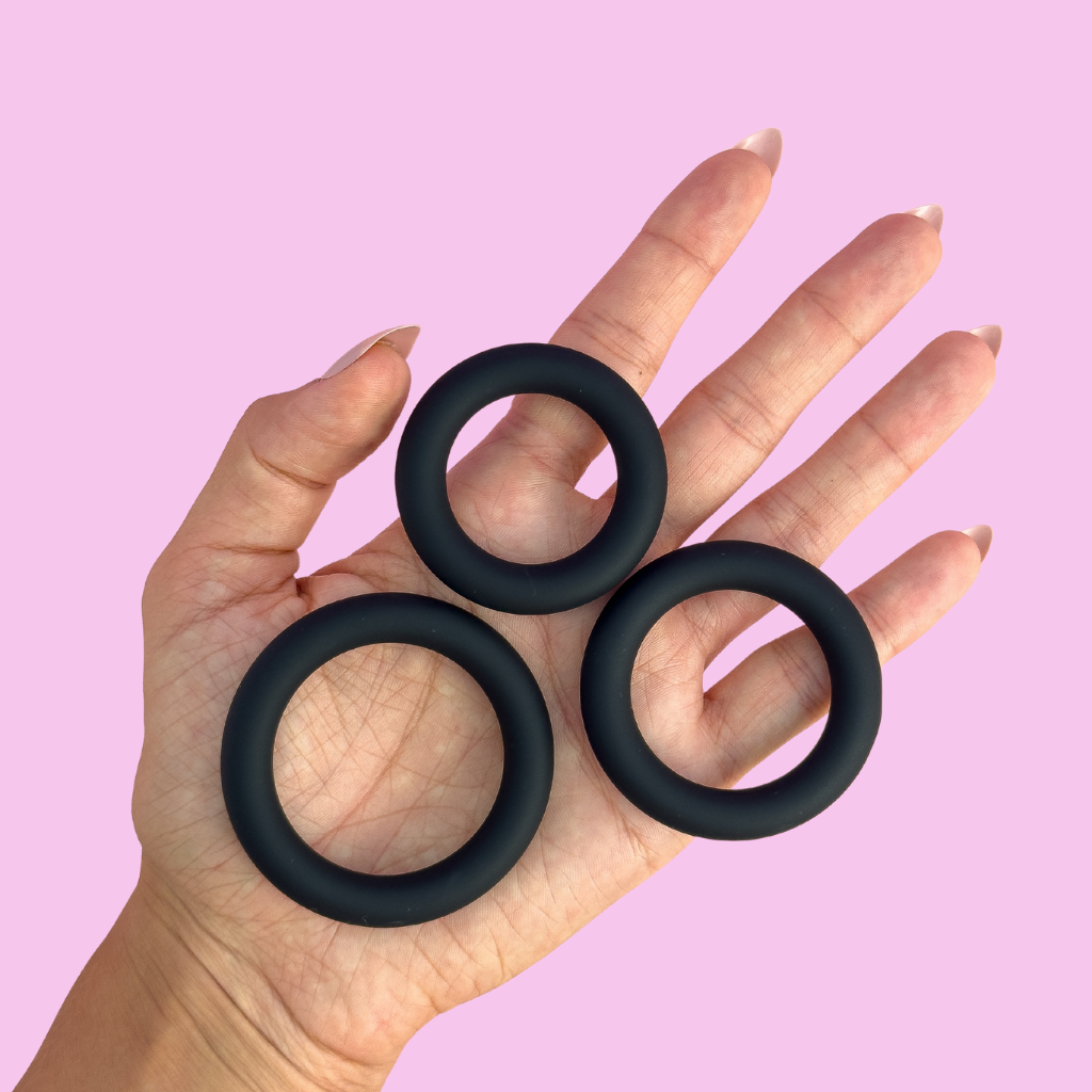 Penis rings in 3 sizes for men