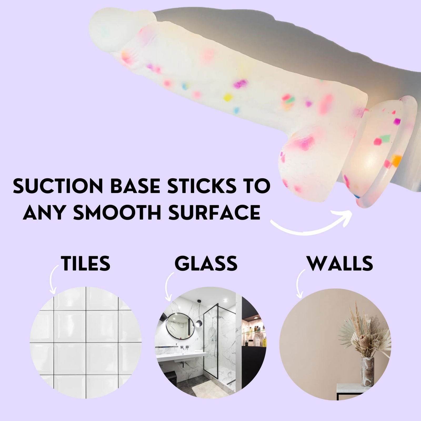 Confetti Dildo Glow In Dark - NIROBI