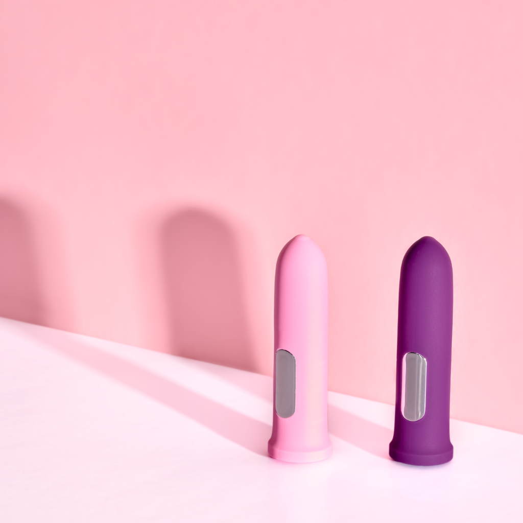 Bullet vibrators in pink and purple with powerful vibrating modes.