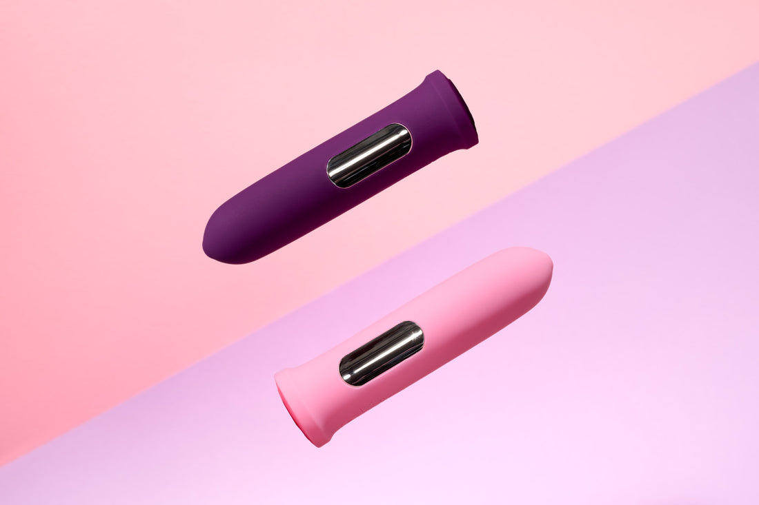 Bullet vibrator powerful vibrations in pink and purple