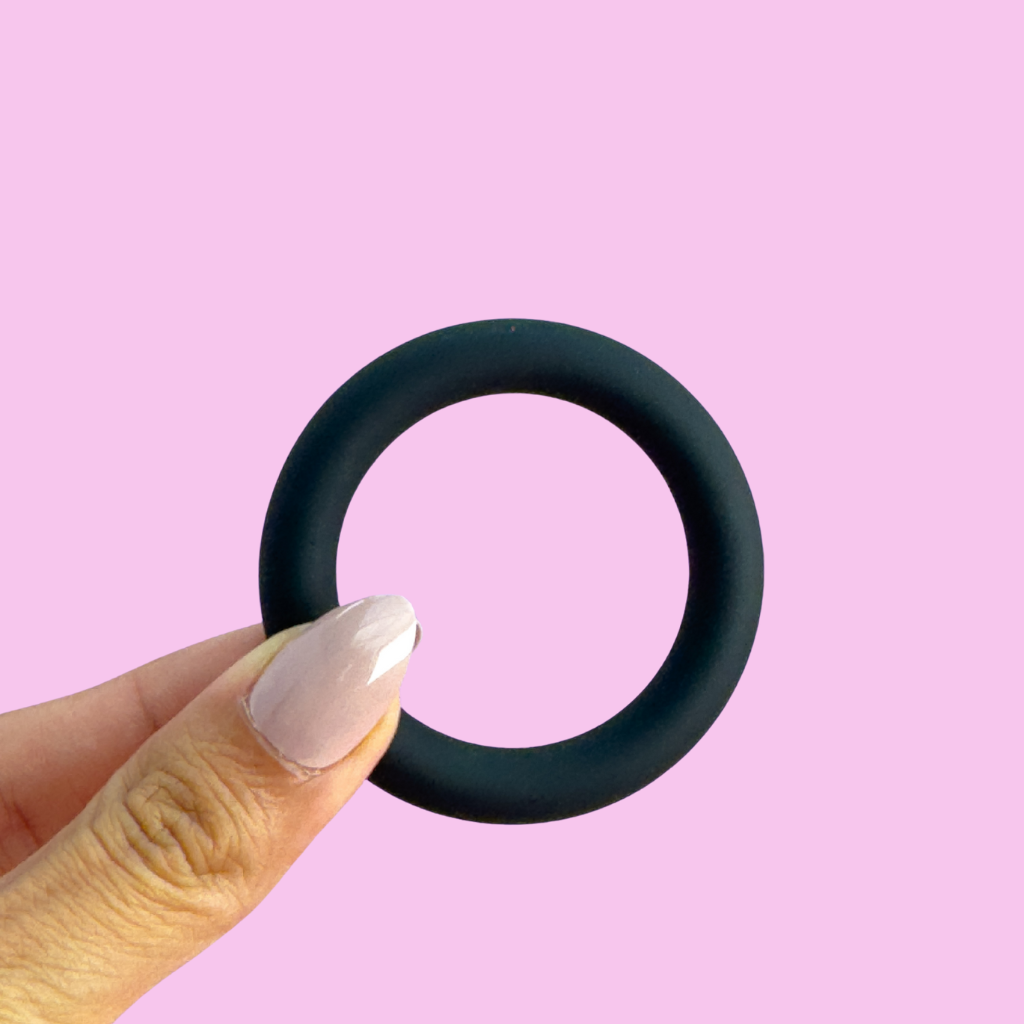 Cock ring with flexible fit for longer-lasting pleasure.