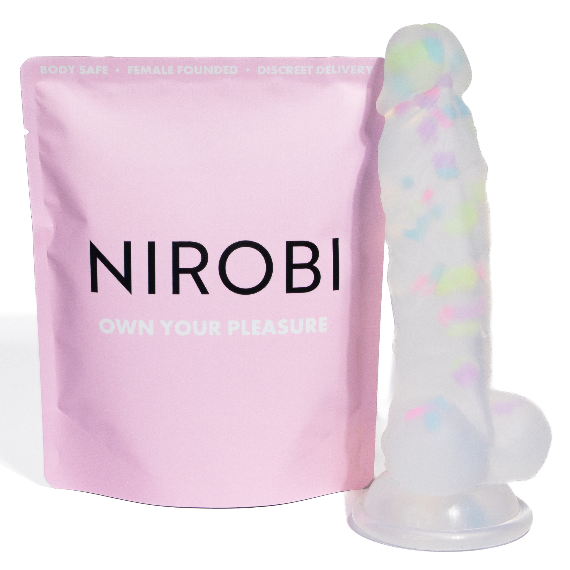Confetti dildo adult sex toy in glitter, large suction cup dildo for women and men. 