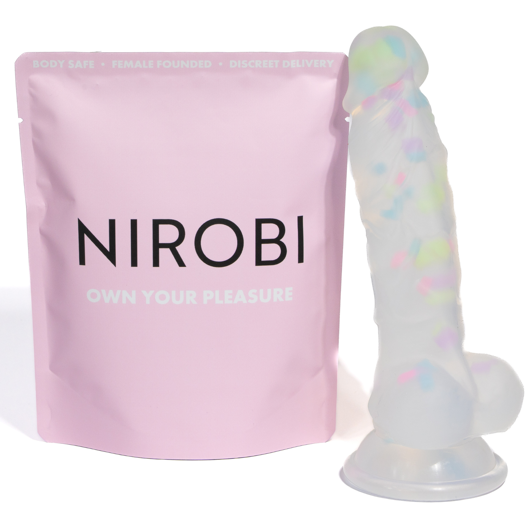 confettii dildo for women and men, adult sex toy in discreet packaging.