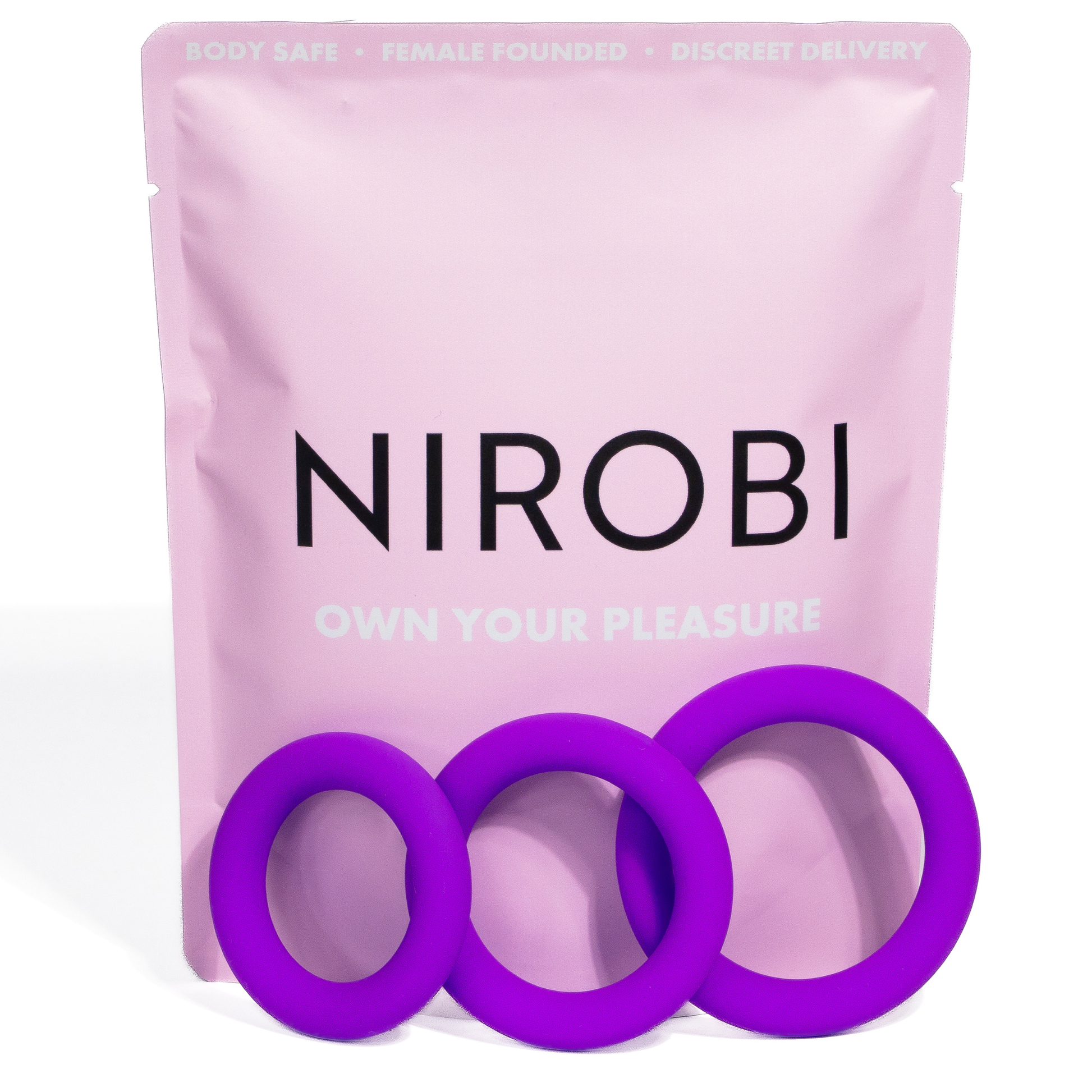 cock rings for men in purple in discreet packaging.