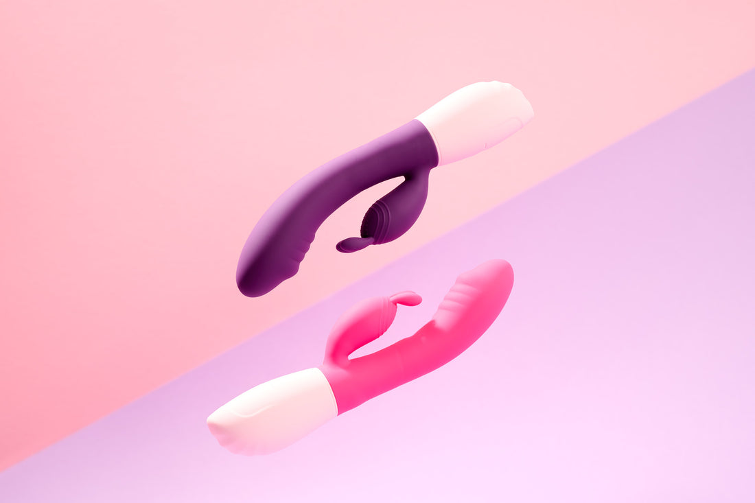 Pink and purple rabbit vibrators easy to use. 