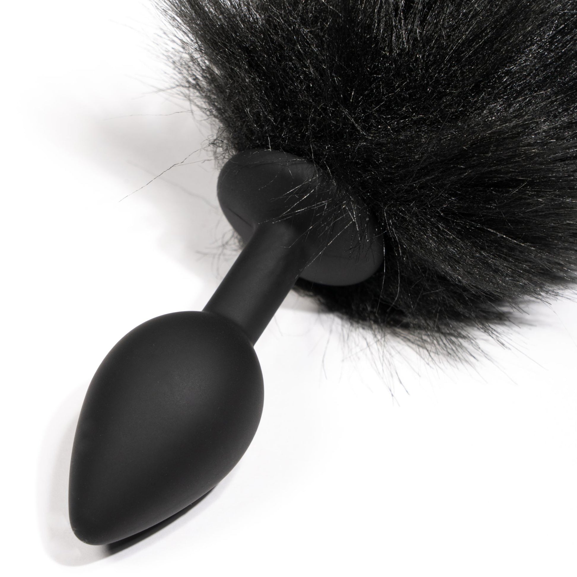 tail butt plug in black for women and men, great for cosplay. 