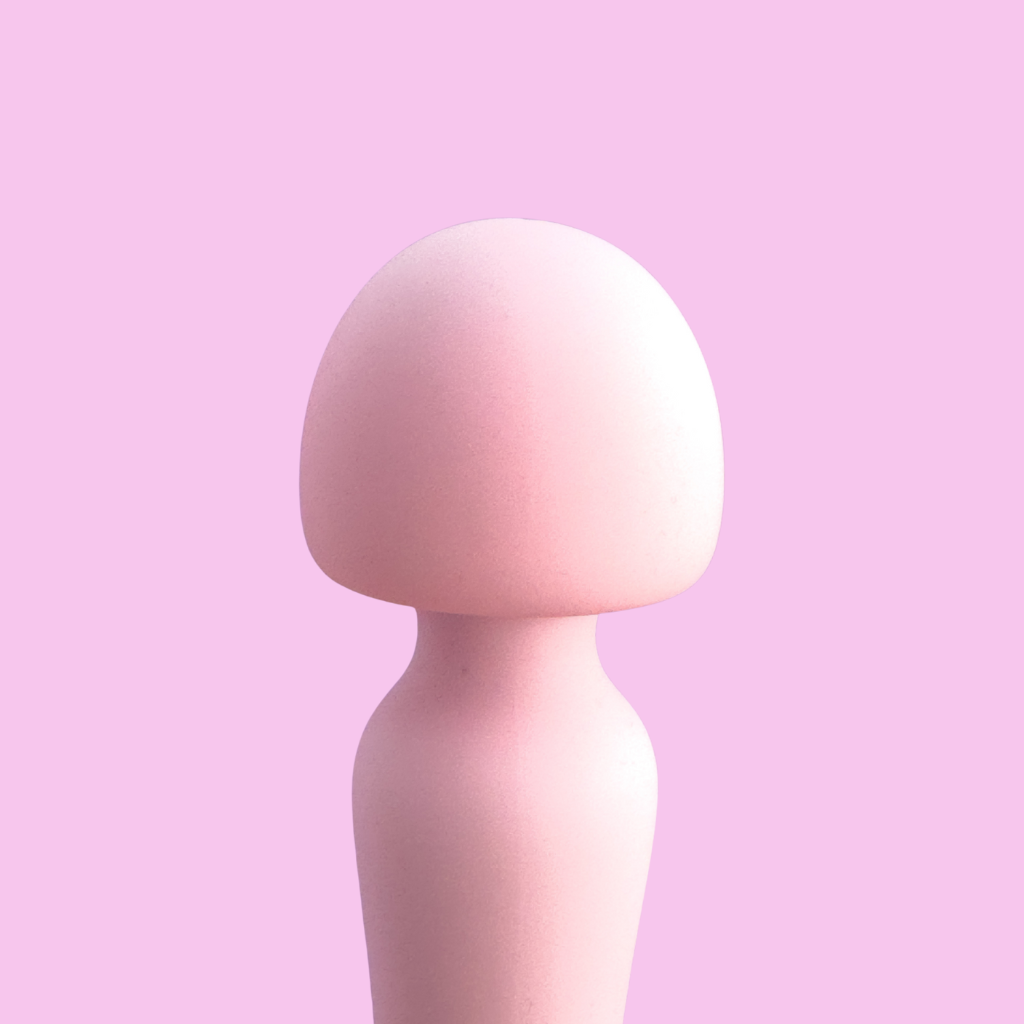 Powerful wand vibrator for females and males making a unisex sex toy.